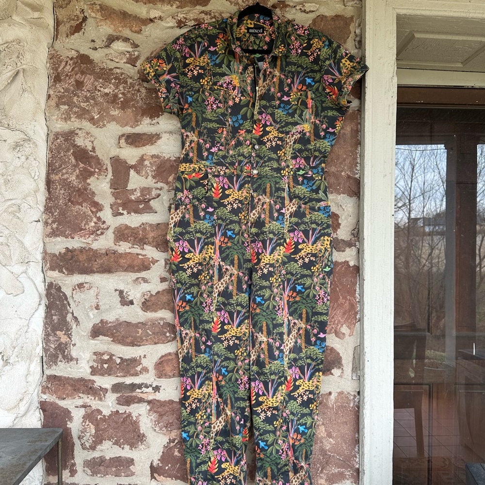 Mixed By Nasrin Jungle Print Jumpsuit XXXL 3X
